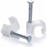 Made Dubel Çelik Çivili Plastik Kroşe No. 0 100 Adet (1 Paket ) - Beyaz
