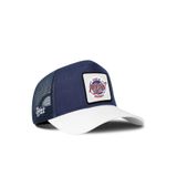 Made in 1987 Logolu Cordura Beyaz-Lacivert Trucker Şapka