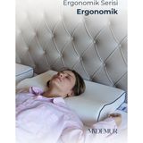 MA'DEMUR Ortopedik Visco Yastık Ergonomik Boyun Destekli Visco Yastık 60x40x11-9 Cm