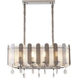Madera 80'lik Krom Füme Camlı Kristal Taşlı Avize - 10