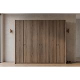 Madera Ahşap Kapaklı Gardırop, 6 Kapaklı