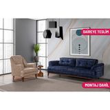 Madera Koltuk Takımı Bora Lacivert Krem