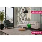 Madera Koltuk Takımı Keten Krem