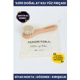 Madetoll %100 Doğal At Kılı Yüz Fırçası (SAKLAMA KESESİ HEDİYELİ)