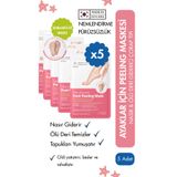 MADFORCOS Çorap Tipi Soyan Ayak Peeling Maskesi | Nasır & Ölü Deri Bakımı | Silky Smooth Foot Peeling Mask | 5'li