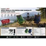Madfox Apex Motorcu Kamp Masası + 2 Adet Foldmesh Mını Katlanır Sandalye Seti