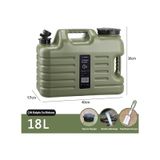 Madfox Galon Air Pe Musluklu Su Bidonu 18 Litre Green Yeşil