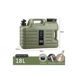 Madfox Galon Air Pe Musluklu Su Bidonu 18 Litre Green