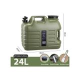 Madfox Galon Air Pe Musluklu Su Bidonu 24 Litre Green Yeşil