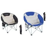Madfox Moonchair Deluxe Katlanır Kamp Sandalyesi - Mavi - Gri