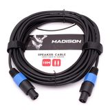 Madison Speakon Jack 10 Metre - Siyah Hoparlör Kablosu