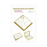 Madlen Çikolata Etiketi Kare 3,5x3,5 Cm 80 Adet Tabaka Şeklinde +
