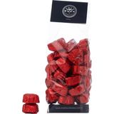 Madlen Çikolata Kırmızı Yaldızlı Fıstıklı Mini Kalp Çikolata 500 gr