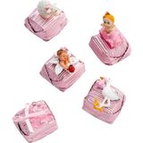 Madlen Dekorlu Pembe Kız Bebek Çikolatası 250 gr - 1 Adet