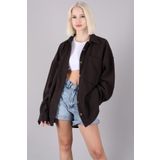 Madmext 1562 Kahverengi Oversize Gömlek Ceket