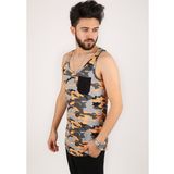 Madmext 2272 Turuncu Kamuflaj Erkek Atlet