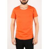 Madmext 2308 Bisiklet Yaka Turuncu Erkek T-shirt
