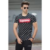 Madmext 2640 Siyah Benekli Erkek T-shirt