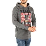Madmext 2779 Füme Kapüşonlu Baskılı Erkek Sweatshirt