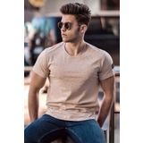 Madmext 2883 Camel Erkek T-shirt