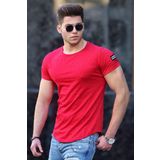 Madmext 2883 Kırmızı Baskılı Erkek T-Shirt