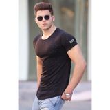 Madmext 2883 Siyah Baskılı Erkek T-shirt