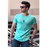 Madmext 2883 Turkuaz Erkek T-shirt