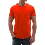 Madmext 2883 Yırtık Detaylı Turuncu T-Shirt