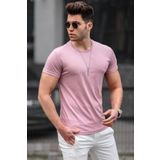 Madmext 3006 Pembe Baskılı Erkek T-Shirt