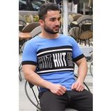 Madmext 3019 Sax Mavi Erkek T-shirt