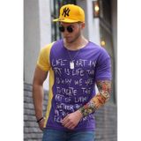 Madmext 3020 Mor Baskılı Erkek T-shirt