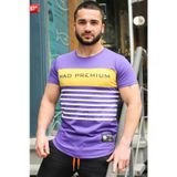Madmext 3041 Mor Baskılı Erkek T-Shirt