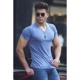 Madmext 4054 Mavi Basic Erkek T-Shirt