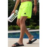 Madmext 4262 Neon Sarı Basic Erkek Deniz Şortu