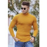 Madmext 4359-2 Hardal Balıkçı Yaka Erkek Kazak