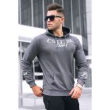 Madmext 4402 Füme Baskılı Kapşonlu Erkek Sweatshirt