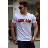 Madmext 4485 Beyaz Erkek T-shirt
