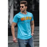 Madmext 4540 Mavi Erkek T-shirt