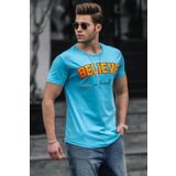 Madmext 4540 Neon Nakış Baskılı Erkek T-shirt