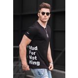 Madmext 4553 Siyah Baskılı Erkek T-shirt