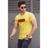 Madmext 4589 Baskılı Sarı Erkek T-shirt