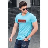 Madmext 4589 Mavi Baskılı Erkek T-shirt