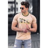 Madmext 4606 Camel Baskılı Erkek T-shirt