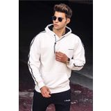 Madmext 4721 Erkek Beyaz Erkek Sweatshirt