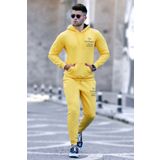 Madmext 4725 Sarı Baskılı Erkek Eşofman