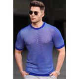 Madmext 5076 Saks Mavi Erkek T-shirt