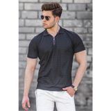 Madmext 5117 Siyah Polo Yakak Erkek Triko T-shirt