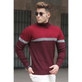 Madmext 5149 Bordo Balıkçı Yaka Erkek Kazak