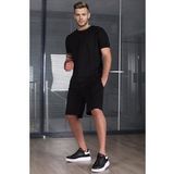 Madmext 5213 Siyah Erkek Şort Takım