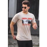 Madmext 5224 Bej Erkek T-shirt